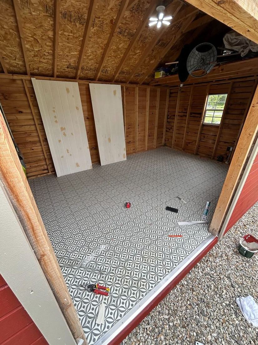 Basement remodel and flooring project by Cozy Crafter